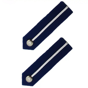 Insignia de Collar con Parche Gorget de Alambre de Lingote Francés de Plata Hecha a Mano, Accesorio Bordado Cosido para Ropa de Uniforme, Tela de Fieltro - Product Image 3