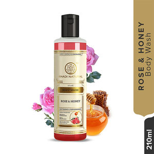 Khadi Gel douche naturel à la rose et au miel 210 ml - Product Image 1