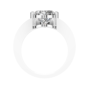 แหวนหมั้นเพชรโมอิสซาไนต์ทรงหัวใจแบบสั่งทำพิเศษ เกรด VVS D ทองคำแท้ 14k เครื่องประดับชั้นดีสำหรับผู้หญิง ของขวัญวันครบรอบแต่งงาน - Product Image 4