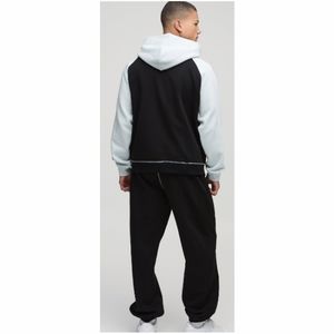 Venta al por mayor de ropa deportiva con logotipo personalizado gimnasio Fitness polar entrenamiento chándales de talla grande para hombre conjunto de 2 piezas Joggers Set - Product Image 2