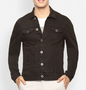 Alta calidad Color sólido Tallas grandes Casual Elegante Invierno Carta Patrón Soporte Varsity Chaqueta de mezclilla para hombres Precio al por mayor - Product Image 5