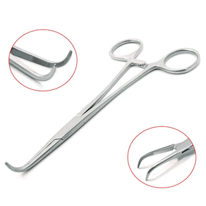 Pinces chirurgicales courbées 7,5 mm en acier inoxydable de haute qualité, manuelles et réutilisables - SUAVE SURGICAL INSTRUMENTS - Product Image 1