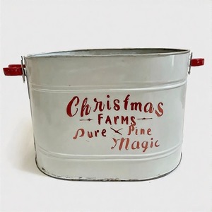 Jardinière Yuletide Bloom avec finition galvanisée et poignées robustes pour un arrangement facile des plantes de vacances et un affichage extérieur - Product Image 3