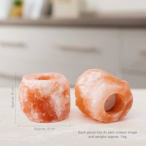 Pieza decorativa hecha a mano de estilo de amor de Arte de roca de sal del Himalaya para relajación de bienestar y vida casera sin estrés - Product Image 2