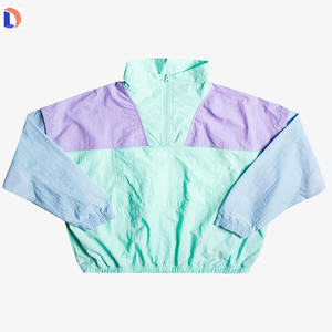 แจ็คเก็ตกันลมผ้าไนลอนโพลีเอสเตอร์ซับในแบบสตรีทแวร์มีฮู้ดแนวฮาราจูกุแนววินเทจ - Product Image 3