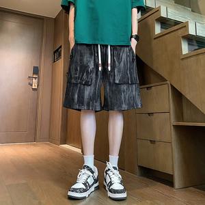Summer Cargo <b>Shorts</b> <b>Men's</b> Clothing Fashion Tie Dyeing Loose Process <b>Men's</b> Casual <b>Knee</b>-<b>Length</b> <b>Shorts</b> Plus Size - Product Image 2