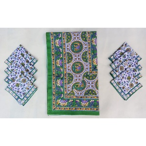 ที่รองจานผ้าฝ้ายพิมพ์ลายหินอ่อนย้อมสีมัดย้อมหลากสีสำหรับงานแต่งงานงานเลี้ยงฉลองบ้านเสื่อวางบนโต๊ะ - Product Image 4