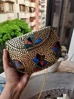 Artisanat indien métal mosaïque pochette pour femmes mode multicolore fête sac à main bas prix pour l'Inde exportation B2B