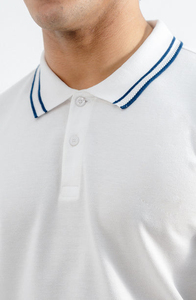 Polo para hombre de alta calidad logotipo personalizado 100% algodón tejido al por mayor deporte manga corta Hombre Polo - Product Image 2