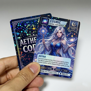 Cartas de <span class=keywords><strong>Juego</strong></span> TCG con Diseño Holográfico UV Impresas Personalizadas para Uso Familiar, Duraderas - Product Image 1