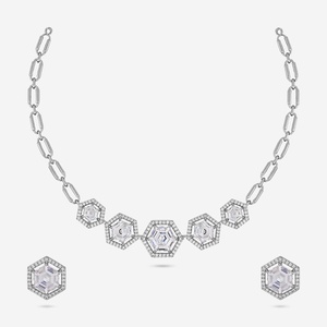 Party-Ready Zircon <b>Statement</b> <b>Necklace</b> - Product Image 1