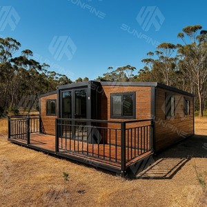 Lắp ráp hoàn chỉnh mái tam giác biệt thự sang trọng dễ dàng cài đặt nhà container mô-đun với sân thượng - Product Image 3