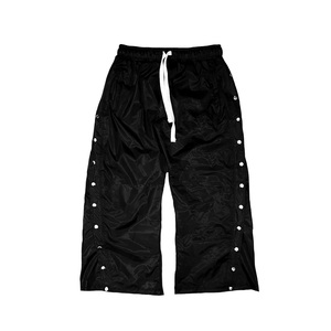 Unisex Custom 100% Nylon Cotton Flare Pants High Quality Heavy Stacked Loose <b>Legs</b> Streetwear Casual Sport Sweatpants Lightweight - Product Image 5