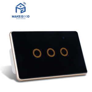 Nuovi arrivi RGB retroilluminazione telaio in metallo 1 banda Alexa controllo vocale Tuya Wifi Smart Touch interruttore di vetro pannello 16A Max - Product Image 6