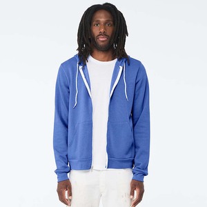 100% coton homme adulte basique coton uni à capuche pour l'hiver extérieur classique sweat à capuche zippé - Product Image 4