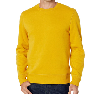Sweat-shirt pour homme abordable, vêtement décontracté quotidien, coton doux, uni, couleur jaune, sweat-shirt pour homme, fournisseur en gros - Product Image 1