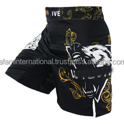 Pantalones cortos MMA cómodos de proveedor directo de fábrica Diseñe su propio logotipo Pantalones cortos MMA impresos completamente personalizados - Product Image 5