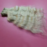 Extensions de cheveux humains vierges Remy indiens blonds 613 ondulés, double trame, pointes pleines, couleur claire, qualité 10A