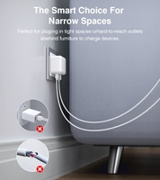 Adaptateur de chargeur de téléphone USB C HNT GaN 40W 4 ports, bloc de charge rapide multiport USB C avec prise US/EU/AU/JP/UK pour chargeur Apple