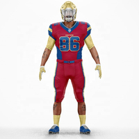 Uniformes de Fútbol Americano Personalizados para Adultos, Sublimados, Transpirables, de Manga Corta, con Pantalones de Práctica