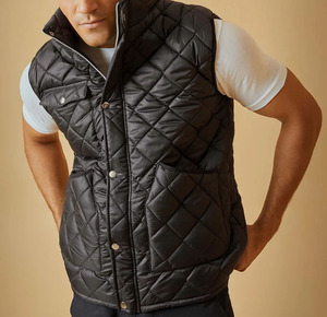 Meilleure veste chauffante d'hiver de couleur unie, col montant, sans manches, rembourrage matelassé, capuche, tissu tissé tendance, design avant, nouvelle arrivée, vente en gros - Product Image 3