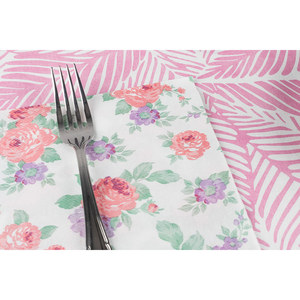 Tovaglioli con Stampa Floreale 40x40cm, Morbidi e Asciutti, 600 Pezzi, B2B - Product Image 2