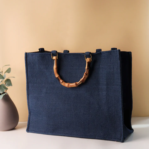 Bolso de mano con cuentas hecho a mano embellecido por mayorista indio Bolsos de playa con cuentas tejidos a mano Bolso de yute por glowin fashion - Product Image 6