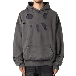 Diseñador de calidad Vintage Sudadera con capucha 100% algodón de moda sólido Terry Cloth XL venta al por mayor personalizado sin cuerdas Rap bolsillo - Product Image 1