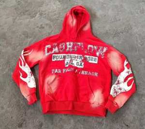 400ชุดวอร์มแนววินเทจสำหรับผู้ชายชุดวอร์มแนววินเทจผ้าพลุแอซิดกรดชุดวอร์มกางเกงและชุดมีฮู้ดสำหรับผู้ชาย - Product Image 6