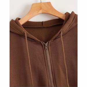 Sudadera con Capucha y Cremallera Marrón de Primera Calidad para Mujer, Sudadera Gruesa de Forro Polar para Invierno, Éxito de Ventas - Product Image 3