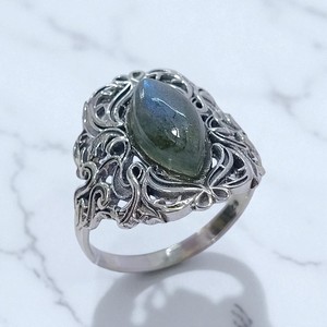 Marquise Cut Natural Moonstone & labradorite 925 Sterling <b>Silver</b> Boho <b>Ring</b> Handmade <b>Statement</b> Jewelry Nature Inspired <b>Rings</b> - Product Image 3