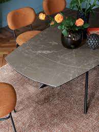 โต๊ะอาหารรูปวงรีแบบหมุนได้ ขยายได้ ดีไซน์อิตาลี ขาโลหะ ท็อปเซรามิกเปิดได้พร้อมกัน 8 ที่นั่ง ผลิตในอิตาลี คุณภาพเยี่ยม - Product Image 3