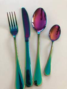 Ensemble de couverts classique de 5 pièces de qualité alimentaire, en acier inoxydable, cuillère et fourchette, fabriqué en Inde - Product Image 4