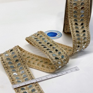 Encaje de Algodón Premium Ecológico con Bordado de Espejo para Manualidades, Uso en Prendas y Bolsos, Venta al por Mayor, Encaje Bordado de Espejo de Confianza - Product Image 6