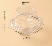 Boîte d'emballage pour cupcakes en gros, transparente, 2/1 trou, boîte d'emballage en plastique pour muffins, bol en plastique de qualité alimentaire
