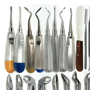 Kit d'instruments dentaires allemands de 74 pièces en acier inoxydable manuel réutilisable pour l'extraction dentaire, comprenant des élévateurs et des pinces dentaires - Product Image 4