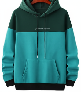 Sweat à capuche pour homme en coton de qualité supérieure Tissu anti-rides avec design de couleur contrastée Sweat à capuche de mode décontractée en gros - Product Image 1