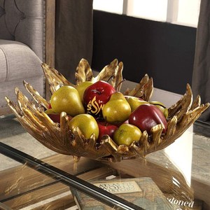 Haute qualité offrant bol de service en métal aluminium coulé feuille conception alimentaire Style japonais Table à manger bol de fruits décoratif - Product Image 5