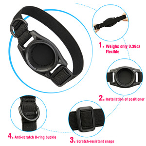 <span class=keywords><strong>Collar</strong></span> de gato GPS con hebilla de seguridad ajustable negro rosa azul con soporte de etiqueta Apple Air - Product Image 4