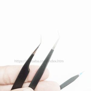 แหนบขนตาสแตนเลสคุณภาพสูงแหนบขนตาสีดำพลาสม่าแหนบปลายแหลมฉลากส่วนตัว - Product Image 2