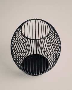 Faroles rústicos de madera y hierro negro - Product Image 2