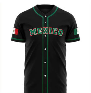 Vente en gros de maillots de baseball américains de haute qualité unisexe impression par sublimation personnalisée respirant séchage rapide antibactérien 100% - Product Image 5