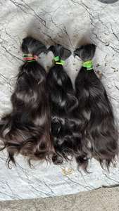 Cabello Humano Remy Natural Ondulado Indio Virgen de Alta Calidad de 24 Pulgadas, Extensiones de Trama Doble a Máquina, Negro Natural, de Una Sola Capa - Product Image 5