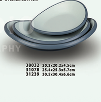 Assiettes irrégulières en mélamine, vaisselle irrégulière en porcelaine, plat occidental, plateau créatif, saladier, bol à soupe profond