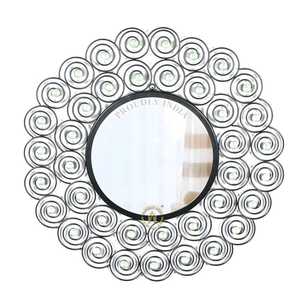 Espejo de mosaico de plata, espejo de mosaico redondo - Product Image 4