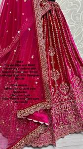 Pipa de cristal de diseñador y motivo hecho a mano nupcial Lehenga Choli para Bodas de invierno - Product Image 6