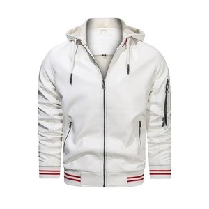 Chaqueta de plumón de cuero para hombre, cuello de piel de oveja de invierno, chaqueta acolchada de cuero para hombre, abrigo de plumón de talla grande, chaqueta de cuero genuino para hombre - Product Image 3