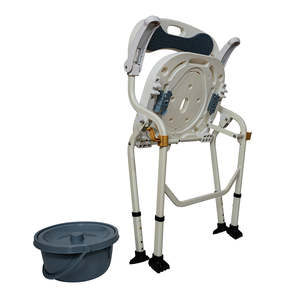 Cómoda Silla de baño y ducha 3 en 1 con inodoro elevado Equipo de seguridad esencial para el baño - Product Image 3