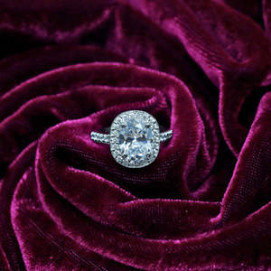 NOVAMART Fine Zarkan 925 <b>Silver</b> American Diamond <b>Solitaire</b> <b>Ring</b> Elegant and Luxurious Jewelry Wholesale Export - Product Image 1