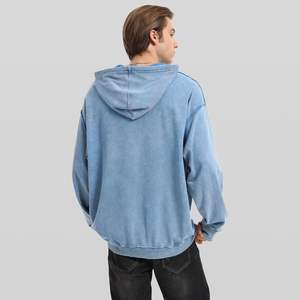 Sweat à capuche pour hommes et femmes, sweat à capuche délavé à l'acide, sweat-shirt en coton doux et délavé, avec cordon de serrage, unisexe pour hommes - Product Image 2